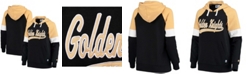 Starter Women's Black-Gold Vegas Golden Knights Shutout Raglan Pullover Hoodie